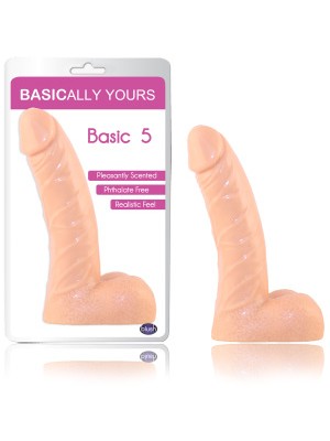 5in Cock with Balls Flesh